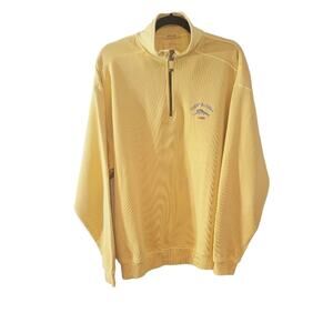 Tommy Bahamas Yellow Sweater Sz M Pullover Long‎ Sleeve Men's Fishing Marlin